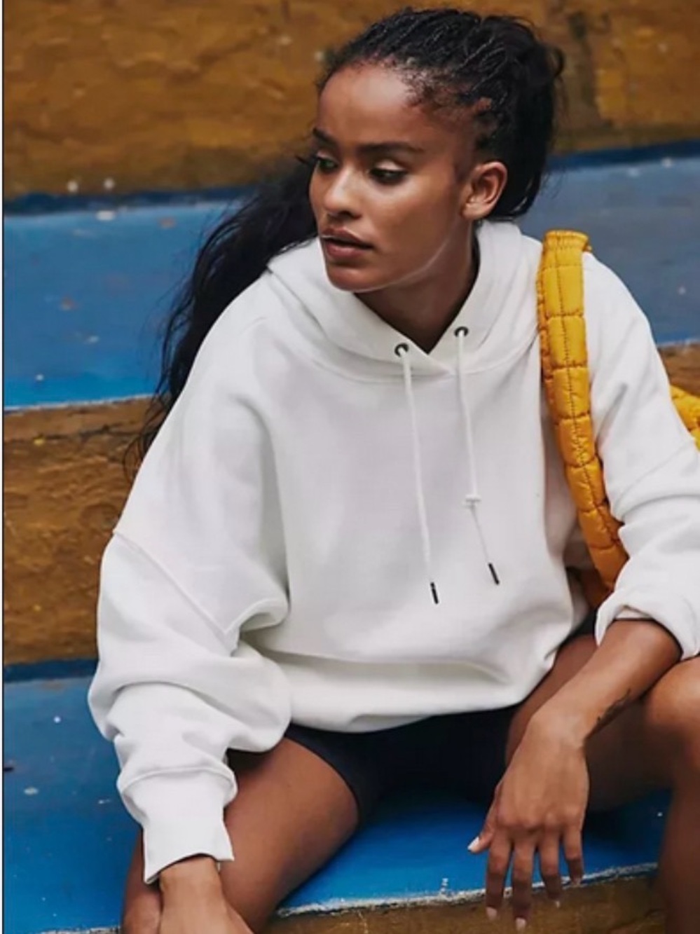 FP Movement by Free People White Sprint to the Finish Hoodie